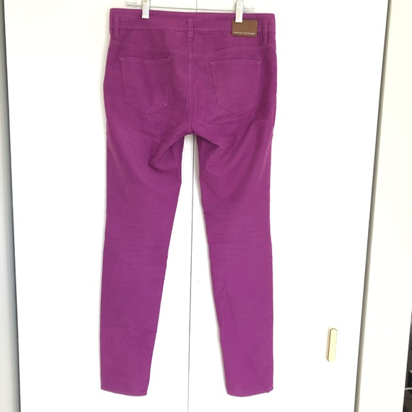 Armani Exchange magenta color med rise skinny pants ankle length - Picture 5 of 7